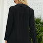Full Size Swiss Dot Johnny Collar Blouse