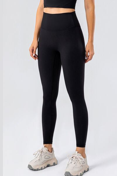 Joslynns Active Attire High Waist Wide Waistband Active Leggings