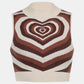 Heart Mock Neck Sweater Vest