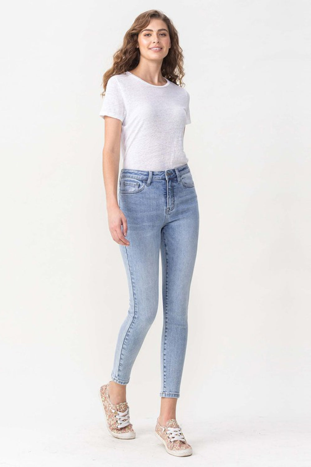 Lovervet Full Size Talia High Rise Crop Skinny Jeans *