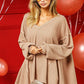 BiBi V-Neck Waffle Uneven Hem Top - Brand BiBi