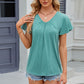 V-Neck Flutter Sleeve T-Shirt