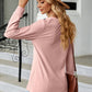Full Size Notched Neck Long Sleeve Buttoned Blouse