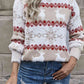 Christmas Reindeer & Snowflake Round Neck Sweater