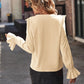 Full Size Ruffled V-Neck Flounce Sleeve Shirt