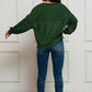 Exposed Seam Half Button Long Sleeve Sweatshirt