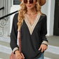 V-Neck Long Sleeve Blouse