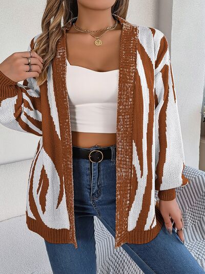 BeCozy Open Front Animal Print Cardigan