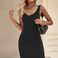 Women's Ribbed Sleeveless V-Neck Dress