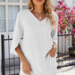 V-Neck Three-Quarter Sleeve Top