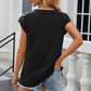 Leopard Round Neck Cap Sleeve T-Shirt