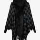 So Defined One Size Houndstooth Fringe Hem Poncho