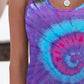 Lavender Printed Scoop Neck Racerback Tank