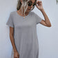 SOChic Round Neck Short Sleeve Mini Dress