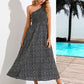 Printed Single Shoulder Midi Dress