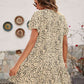 Women's Cressida Animal Print Button Front Flutter Sleeve Dress