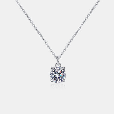 1 Carat Moissanite 925 Sterling Silver Necklace 💜