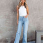 Misty Blue Full Size Washed Straight Leg Jeans