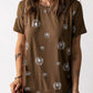 SO CHIC Full Size Dandelion Print Round Neck Tee
