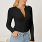 Adryane Jay Zip Up Long Sleeve Bodysuit
