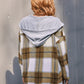 Outer Adventure Plaid Dropped Shoulder Hooded Jacket