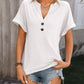 Eyelet Notched Short Sleeve T-Shirt