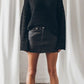 Openwork Round Neck Dropped Shoulder Knit Top
