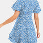 Surplice Neck Flutter Sleeve Dress