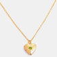 Zircon Heart Shape 14K Gold-Plated Pendant Necklace