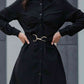 Belted Mini Shirt Dress