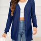 SkyMarie Button Down Slit Longline Cardigan