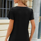 Square Neck Short Sleeve T-Shirt