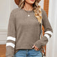 Striped Heathered Round Neck T-Shirt