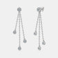 1.2 Carat Moissanite Layered Chain Earrings