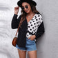 Contrast Button Up Long Sleeve Shirt