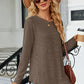 Decorative Button Round Neck T-Shirt