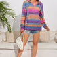 TrendiStyles Multicolor Dropped Shoulder Hooded Sweater 🦋
