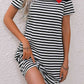 Striped Heart Short Sleeve Dress