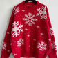 CHRISTMAS Snowflake Pattern Dropped Shoulder Sweater