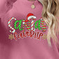CHRISTMAS THEMED Letter Graphic Round Neck Long Sleeve Sweatshirt