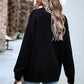 Cable-Knit Round Neck Drop Shoulder Sweater