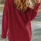 Pocketed Button Up Droppped Shoulder Jacket