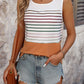Striped Scoop Neck Wide Strap Tank