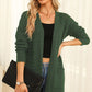FULL SIZE Open Front Dropped Shoulder Cardigan with Pockets