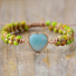 Handmade Heart Shape Natural Stone Bracelet