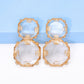 Geometrical Shape Zinc Alloy Frame Dangle Earrings