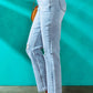 Blue High Waist Distressed Straight Leg Jeans