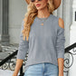 Round Neck Cold Shoulder T-Shirt