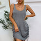 Drawstring Backless Mini Dress