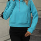 Malibu Dreams Zip-Up Raglan Sleeve Hoodie with Pocket